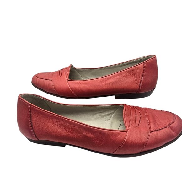 Bally Pink Leather Slip-On Loafer Flats Size 9.5 Made in Italy - Picture 10 of 14